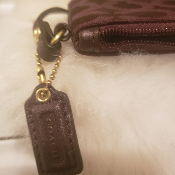 Coach Burgundy Signature Wristlet - Picture 16 of 16
